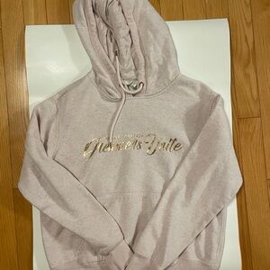 H&M Pink Hoodie with Gold Print